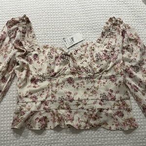 ASTR The Label long sleeve floral top